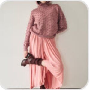 EUC Misha & Puff Adult Original Popcorn Sweater in Antique Rose Sz 3